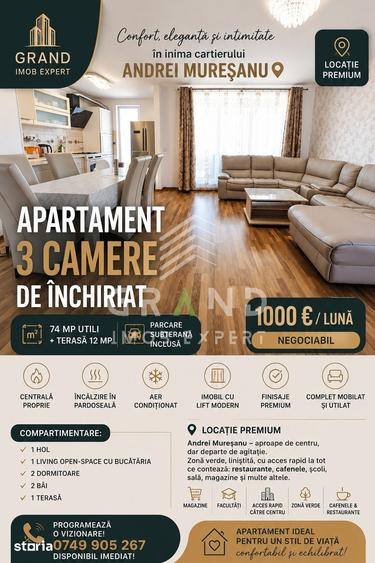 Apartament cu 3 camere decomandat în Bună Ziua
