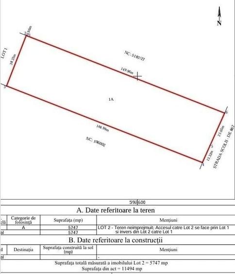 Teren Construcții intravilan de 11494 mp, în Nord-Vest