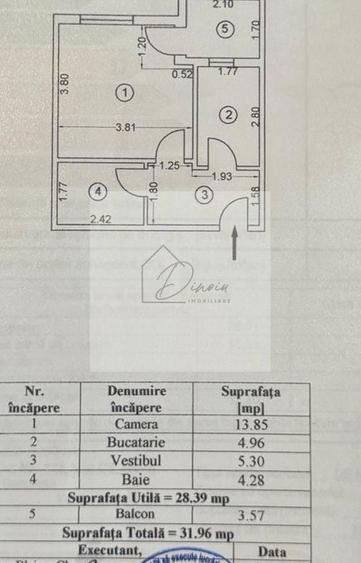 Garsonieră decomandată, mobilată în Metalurgiei