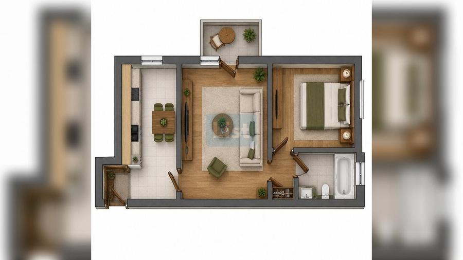 Apartament cu 2 camere semidecomandat, mobilat în Grigorescu