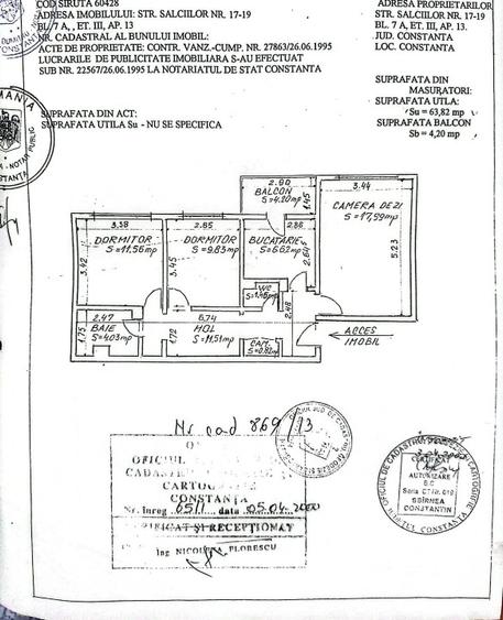Apartament cu 3 camere decomandat, mobilat în Km 4-5