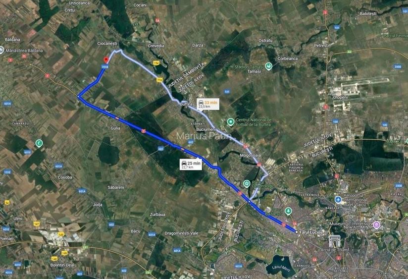 Vand urgent teren in zona DJ 701B, Ciocane?ti la doar 18 km de Bucure?ti!