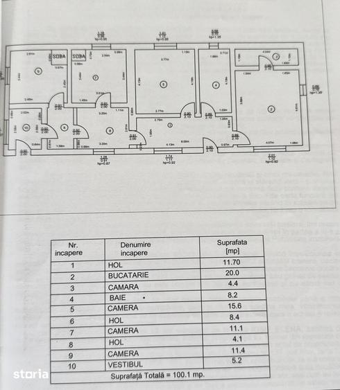 Casă cu 3 camere cu Teren 1280 Mp în Balotești