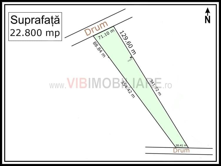 Teren de 22800 mp, în Joița