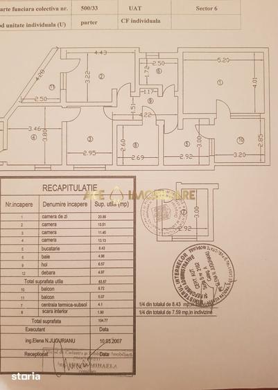 Apartament cu 4 camere, mobilat în Regie