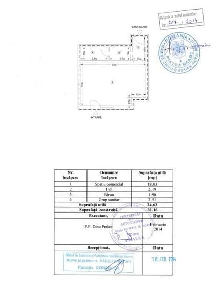 Spațiu comercial, de 24.63 mp, în Central