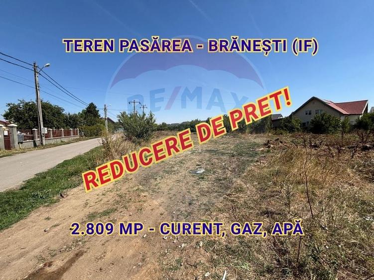 Teren Construcții intravilan de 2809 mp, în Pasărea