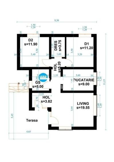 Casă cu 3 camere cu Teren 480 Mp în Horpaz