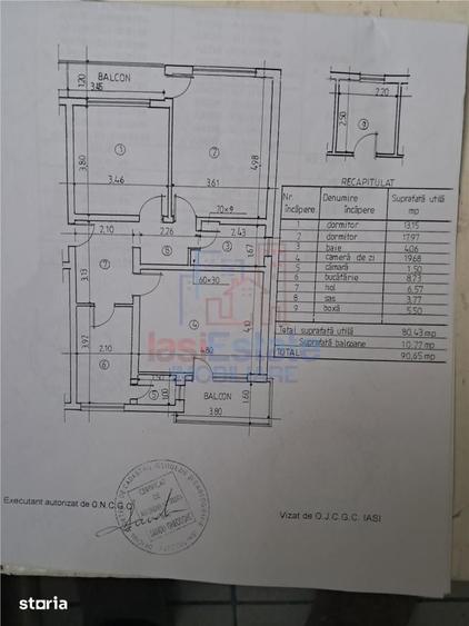 Apartament cu 3 camere în Copou