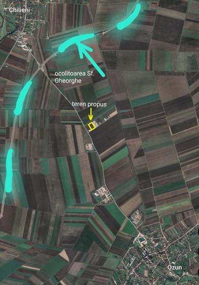 Teren Construcții intravilan de 11800 mp, în Ozun