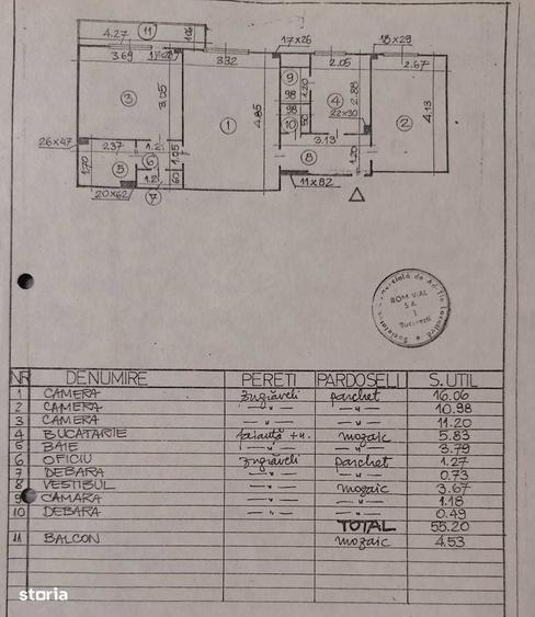 Apartament cu 3 camere în 1 Mai