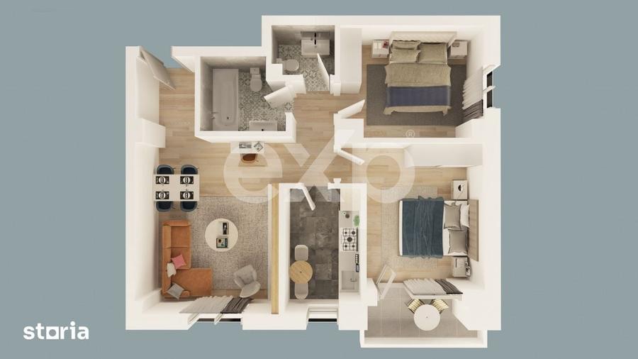 Apartament cu 3 camere în Central
