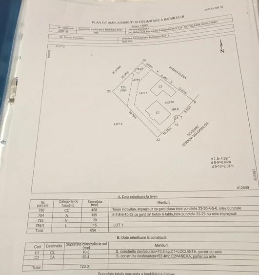 Casă cu 3 camere cu Teren 696 Mp în Nufăru