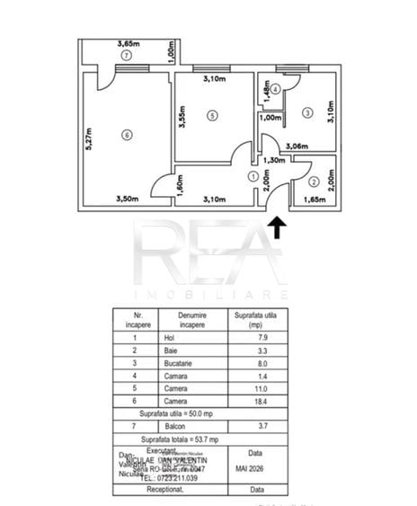 Apartament cu 2 camere decomandat, mobilat în Alexandriei