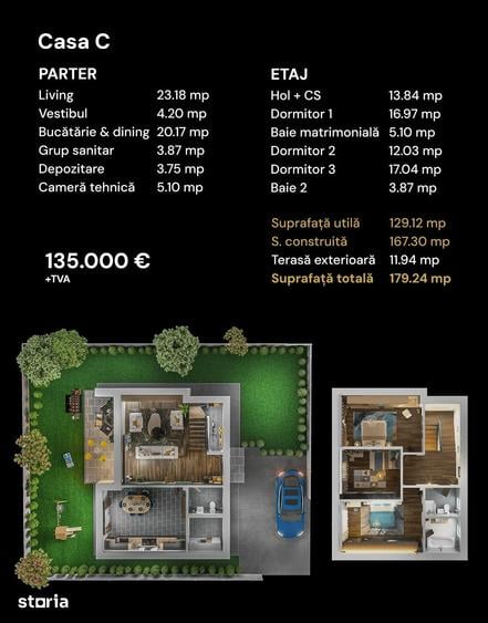 Casă cu 4 camere cu Teren 290 Mp în Comișani
