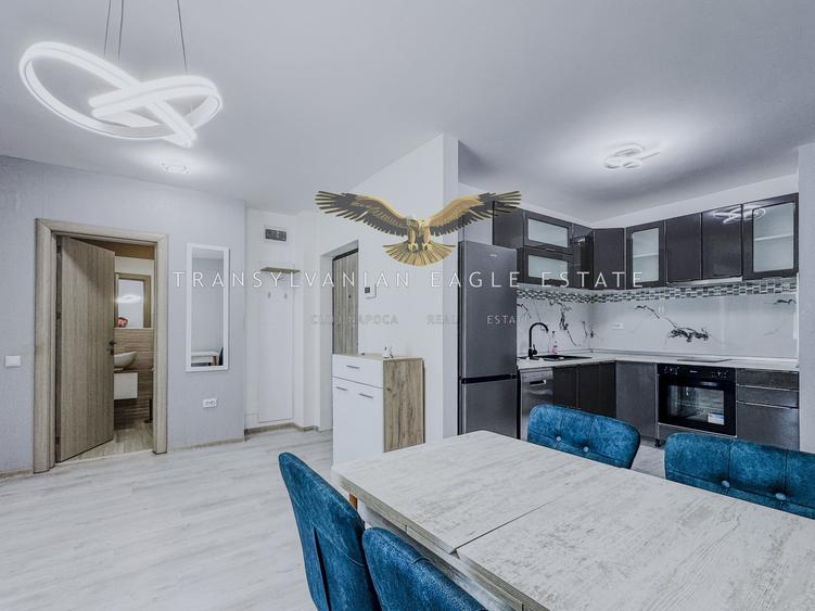 Apartament cu 2 camere semidecomandat, mobilat în Central