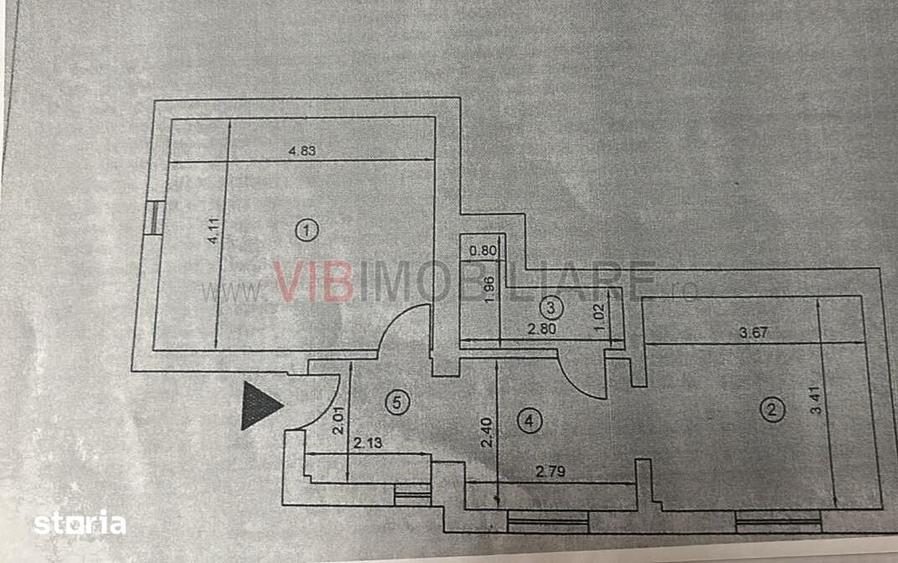 Apartament cu 2 camere, mobilat în Grozăvești