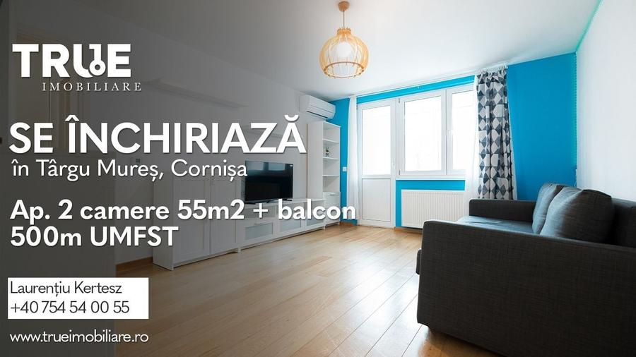 Apartament cu 2 camere decomandat, mobilat în Cornișa
