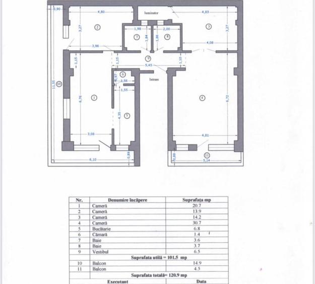 Apartament cu 4 camere decomandat în 1 Mai