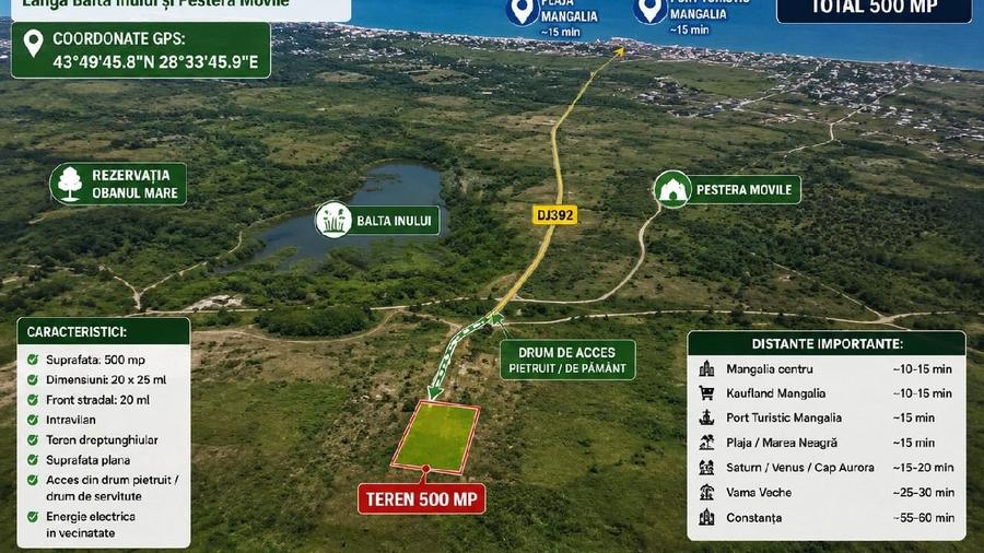Teren agricol intravilan de 500 mp, în Nord