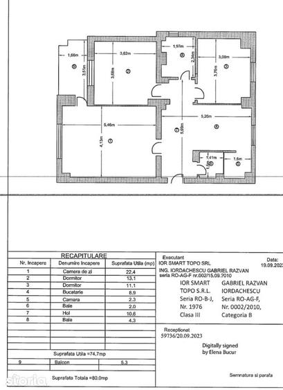 Apartament cu 3 camere decomandat în Craiovei