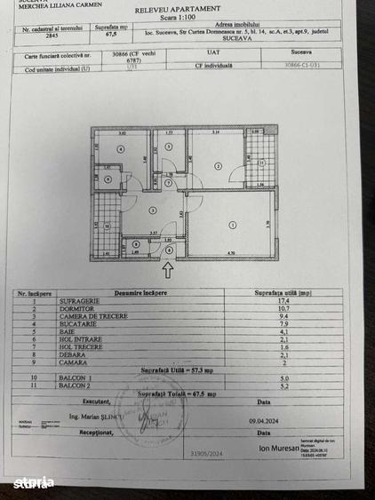 Apartament cu 2 camere semidecomandat în Central