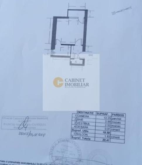 Garsonieră semidecomandată, mobilată în Universitate