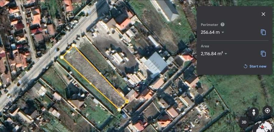 Teren de 2117 mp, în Central