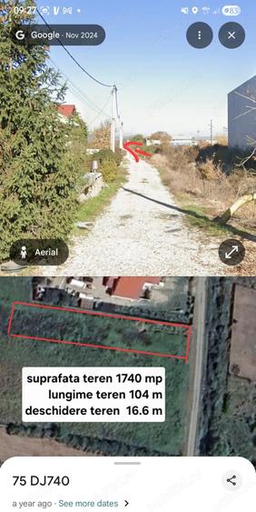 Teren de 1740 mp, în Mărăcineni