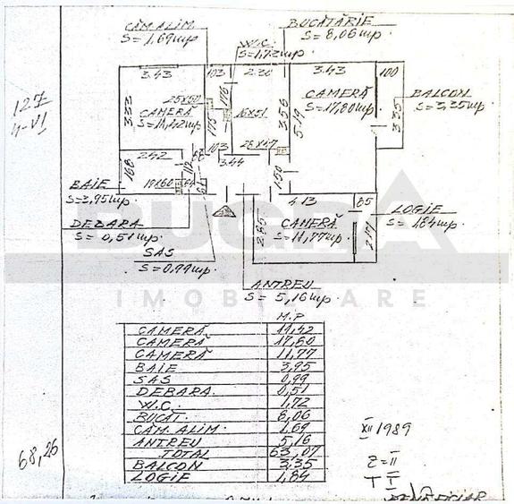 Apartament cu 3 camere decomandat în Mărăști