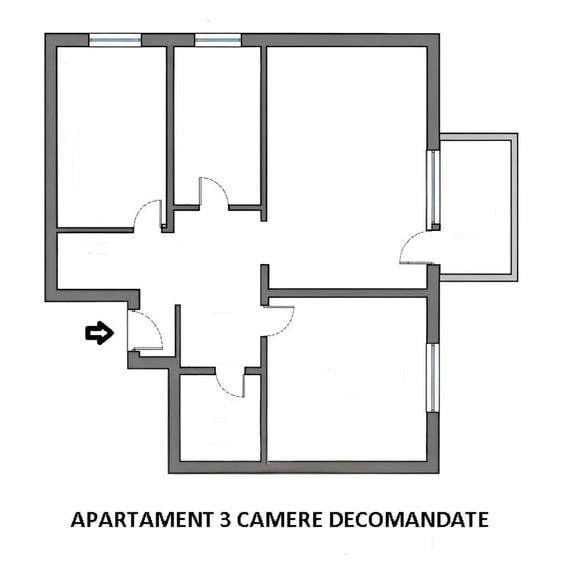 Apartament cu 2 camere decomandat în Păcurari