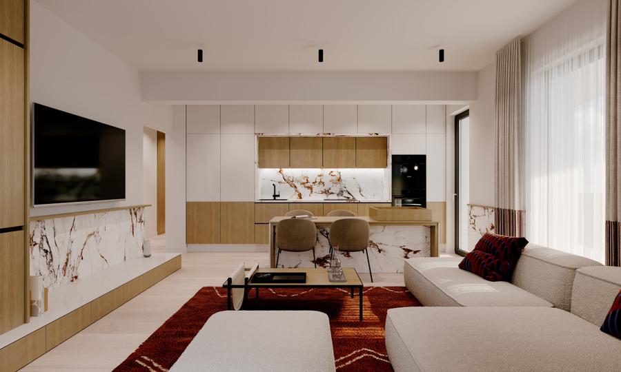 Apartament cu 3 camere semidecomandat în Sisești