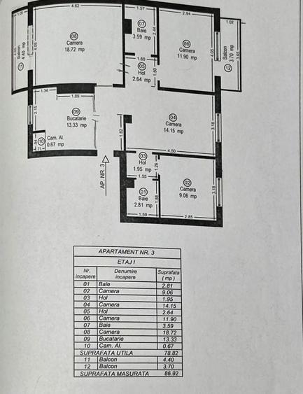 Apartament cu 4 camere decomandat, mobilat în Matei Basarab