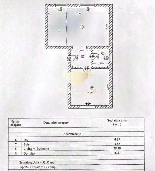 Apartament cu 2 camere decomandat, mobilat în Cornetu