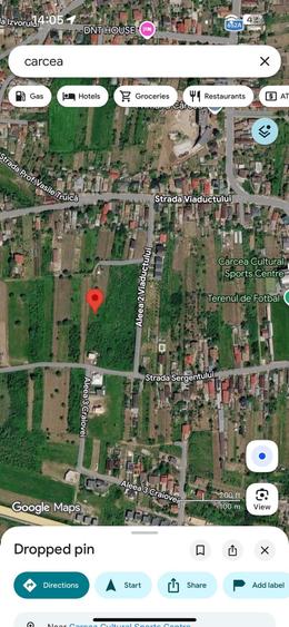 Teren de 1000 mp, în Cârcea