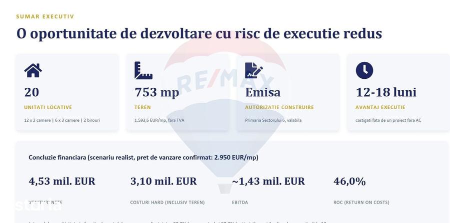 Teren de 753 mp, în Militari