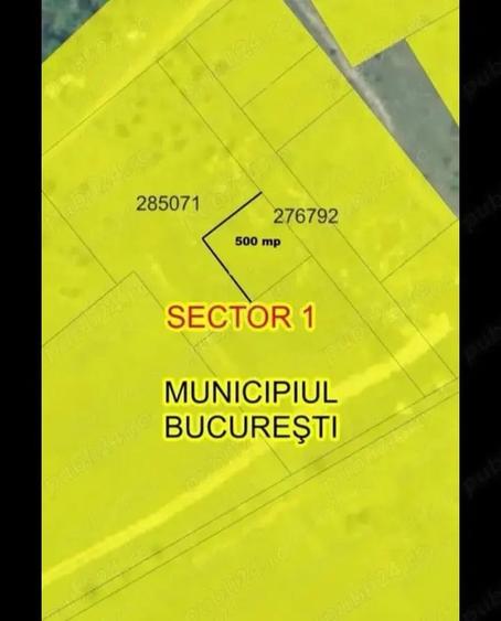 Teren de 500 mp, în Exterior Vest