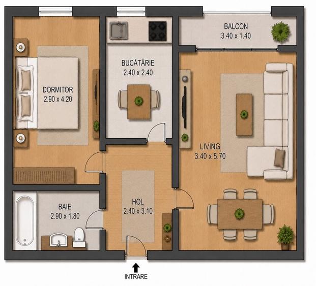 Inchiriez Apartament 2 camere Calea Turzii - 6