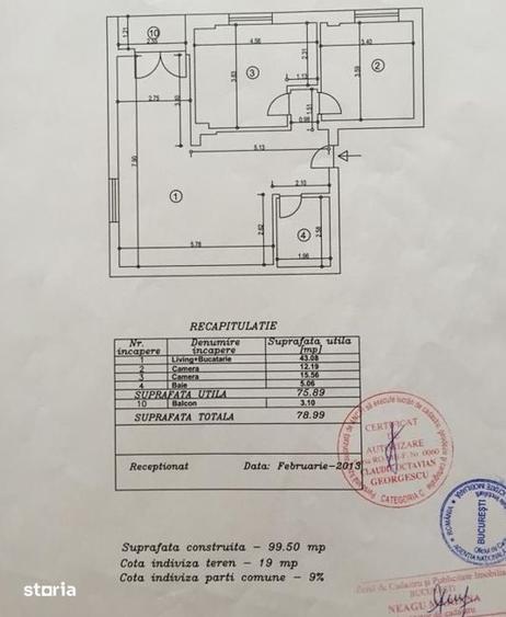 Apartament cu 3 camere în Grivița