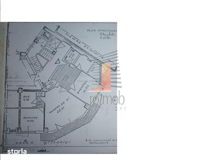 Apartament cu 3 camere semidecomandat în Calea Victoriei