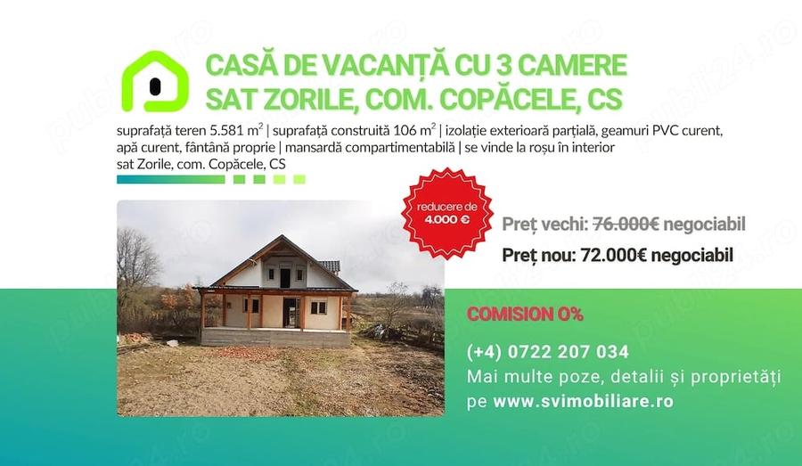 Casă cu 3 camere cu Teren 5581 Mp în Zorile