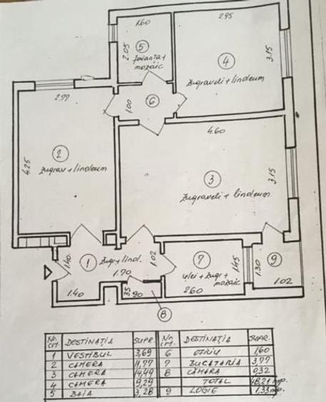 Apartament cu 3 camere circular în Giurgiului