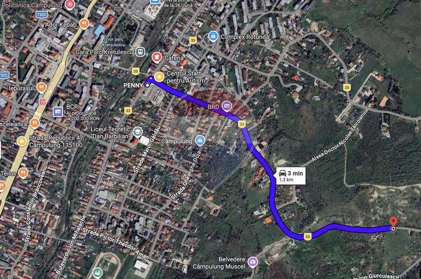 Casă individuală cu 5 camere cu Teren 3056 Mp în Exterior Sud