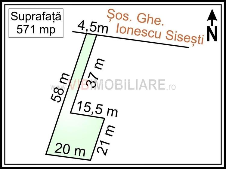 Baneasa - Sisesti Stradal, teren intravilan, suprafata 571 mp