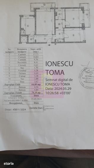 Apartament cu 3 camere decomandat în Pantelimon