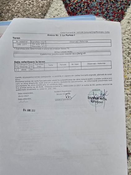 Teren de 975 mp, în Vadu
