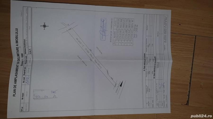 Teren de 2500 mp, în Central