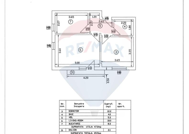 Apartament cu 2 camere în Dobroești