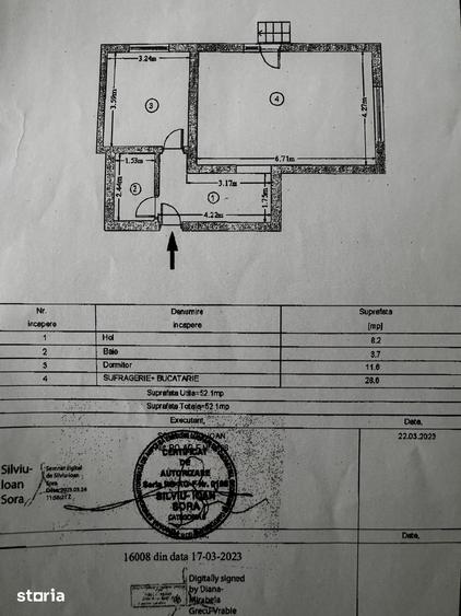 Apartament cu 2 camere decomandat în Moșoaia