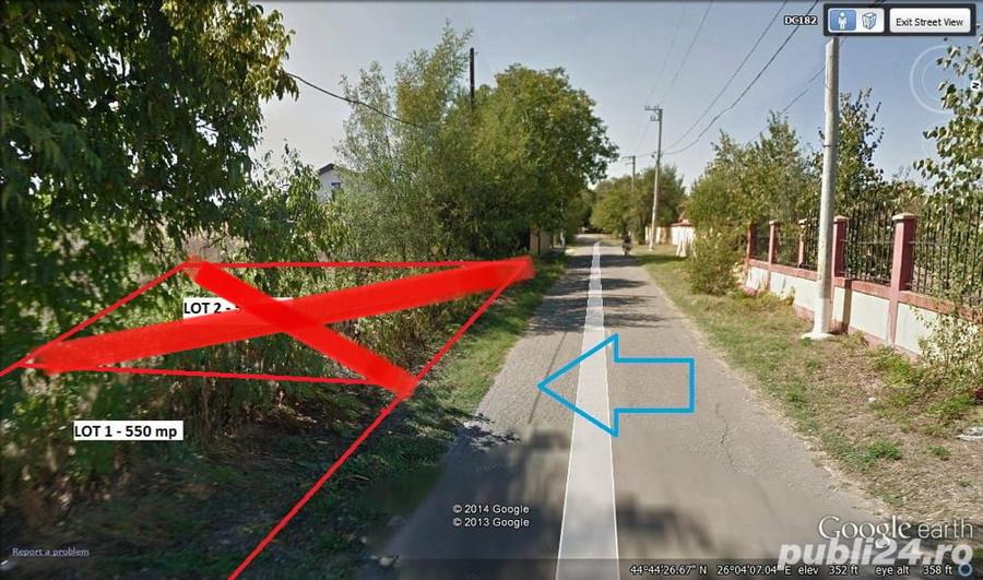 Teren de 555 mp, în Piscu